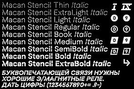 Macan Stencil Font preview